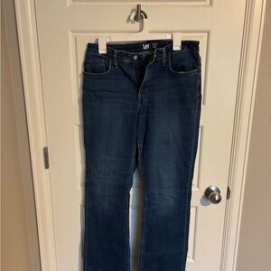 Lee Mid Rise Boot Cut Jeans - Deep Blue sz 12 long